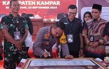 4 Paslon Resmi Berlaga, Ini Pesan Kapolres Kampar Saat Deklarasi Pilkada Damai
