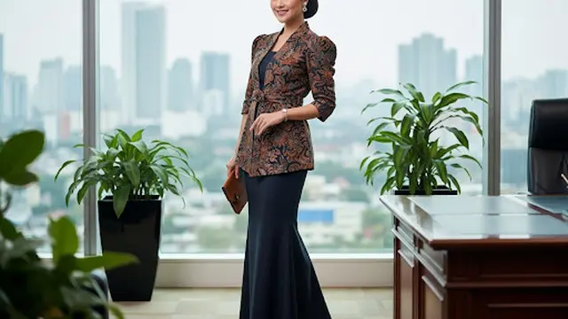 Kebaya Kimono Batik Lengan Puff