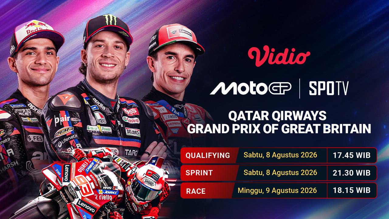 Nonton MotoGP Qatar Airways Grand Prix of Great Britain: Persaingan Gelar Dunia Hanya di Vidio