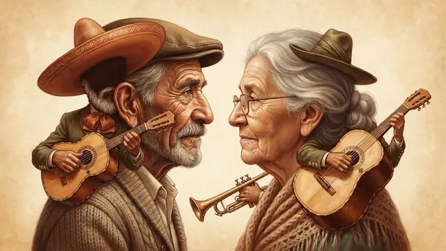 Ilusi Gambar Pasangan Tua atau Pemain Musik