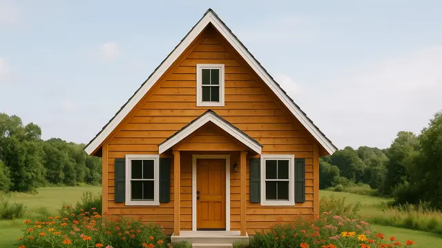 Gambar Rumah Papan Kayu yang Cantik dan Asri di Kampung