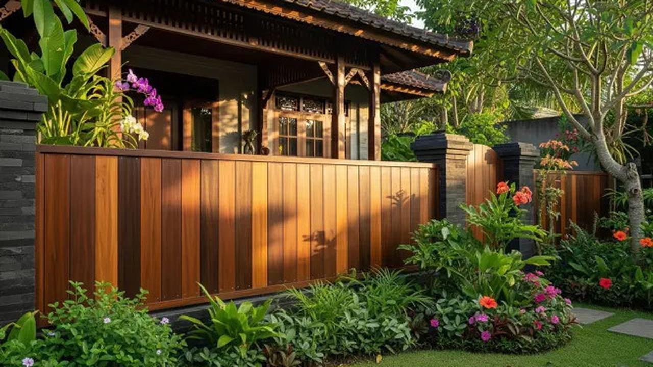 7 Trik Bikin Rumah Sederhana Terlihat Elegan dengan Pagar Kayu Minimalis, Inspirasi Desain yang Hangat dan Modern