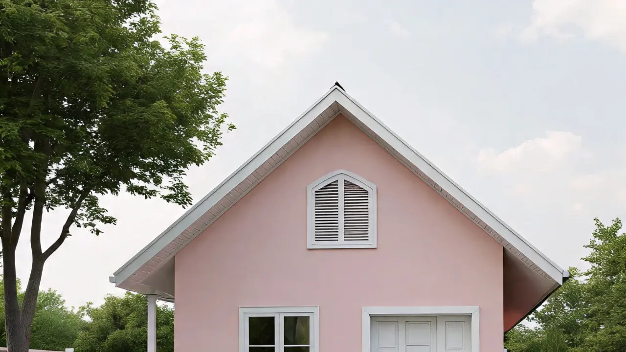 Rumah Sederhana Warna Pink