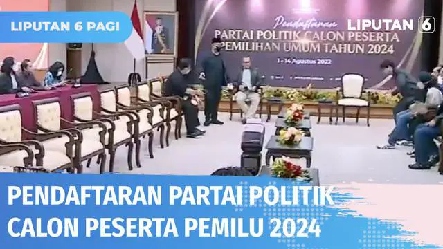 Komisi Pemilihan Umum (KPU) akan membuka pendaftaran partai politik calon peserta Pemilu 2024, mulai tanggal 1-14 Agustus mendatang. Sebanyak 11 partai politik dipastikan akan mendaftar ke KPU pada hari pertama.