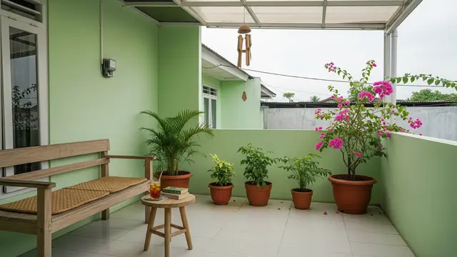 Desain Teras Rumah Subsidi Kecil Tapi Asri