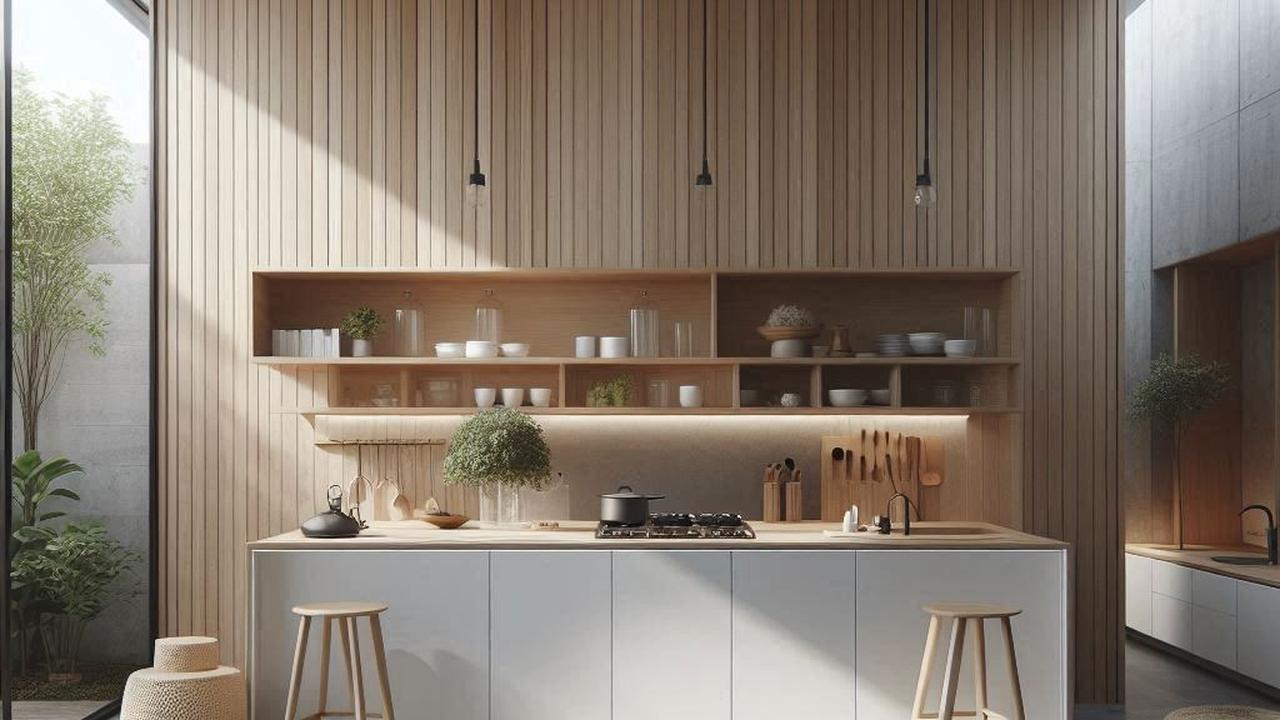 Desain Dapur Belakang Rumah yang Terbuka
