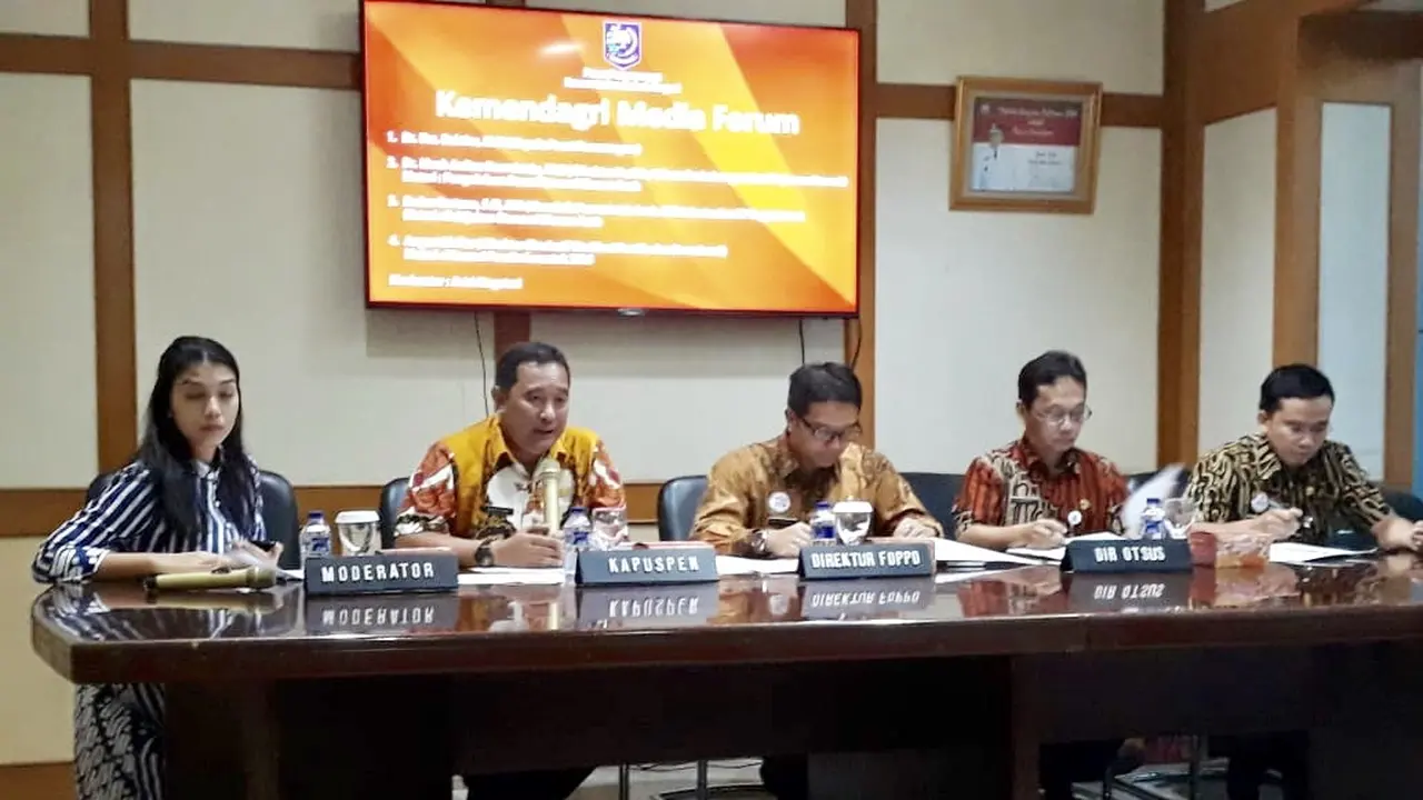 Kemendagri Media Forum, di Kantor Kemendagri, Jakarta Pusat, Jumat (6/7/2018).