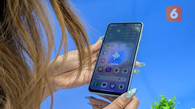 Fitur Music Search di Samsung Galaxy A18. Liputan6.com/Aisyah Mustika Zamani