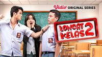 Serial Loncat Kelas 2 dibintangi oleh Mawar de Jongh, Fatih Unru, dan Antonio Blanco Jr. Saksikan hanya di Vidio. (Dok. Vidio)