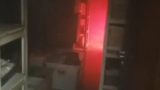 Titik api yang membakar gudang BKPSDM Pemerintah Kota Depok, di Balai Kota Depok.
