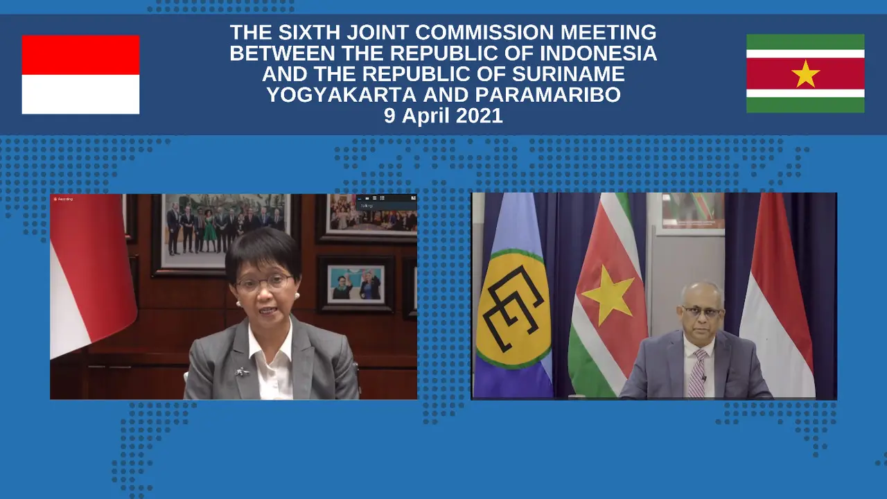 Indonesia dan Suriname sepakat meningkatkan kerja sama di bidang ekonomi dan sosial budaya.