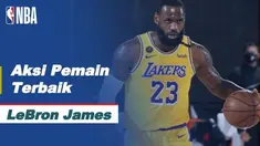 Berita video aksi-aksi terbaik LeBron James ketika Los Angeles Lakers menang 131-122 atas Portland Trail Blazers pada gim 5 playoff wilayah barat NBA, Minggu (30/8/2020) pagi hari WIB.