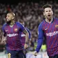 1. Lionel Messi (Barcelona) - La Pulga tampil perkasa saat menyingkirkan Manchester United 4-0 di perempatfinal Liga Champions 2019. Pria asal Argentina ini mencetak dua gol pada laga tersebut. (AP/Manu Fernandez)