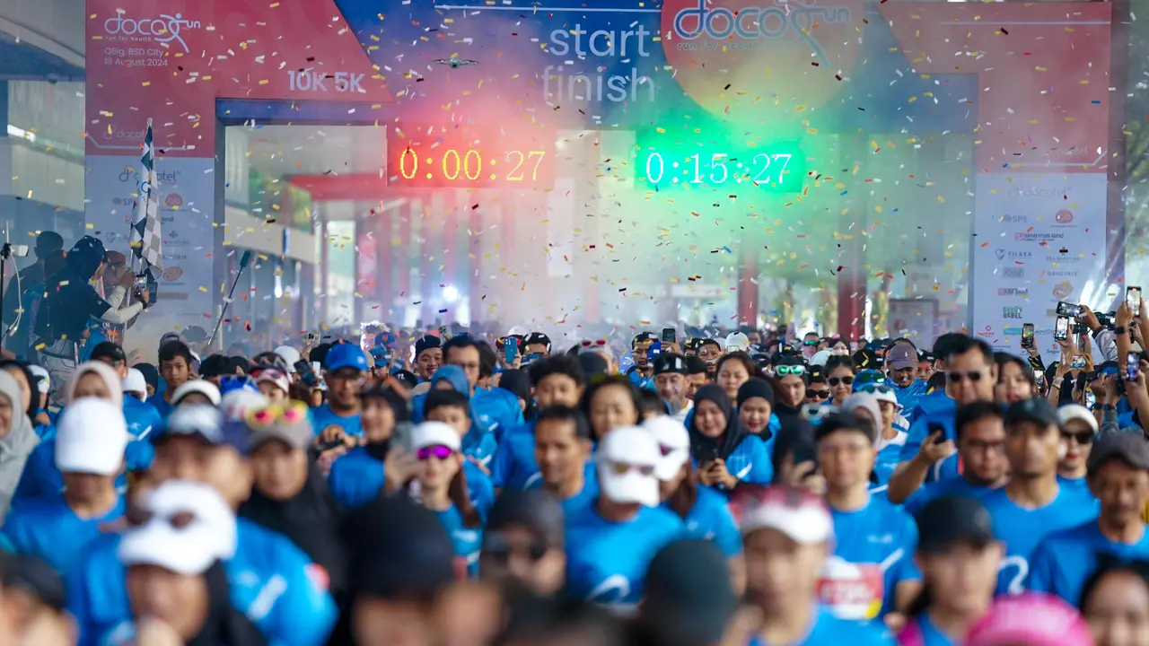 Peserta lomba lari Docorun Run For Health 2024