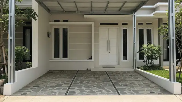 carport sederhana dari besi galvanis