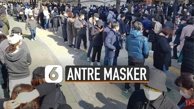 VIDEO: Virus Corona Meluas, Ini Dia Antrean Panjang Warga Daegu Beli Masker