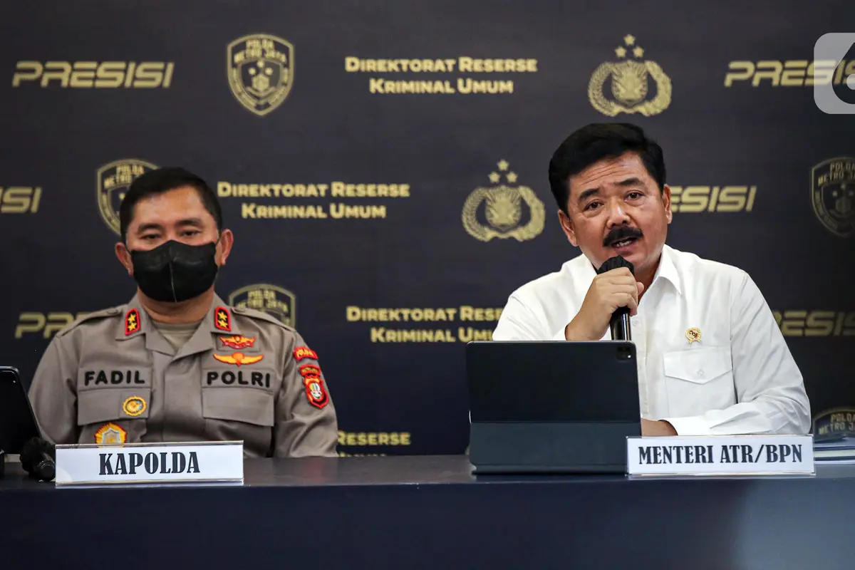 FOTO: Menteri ATR/BPN dan Kapolda Metro Jaya Beberkan Kasus Mafia Tanah