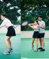 Prilly Latuconsina membagikan aksinya saat jajal olahraga tenis untuk pertama kali. [@prillylatuconsina96]