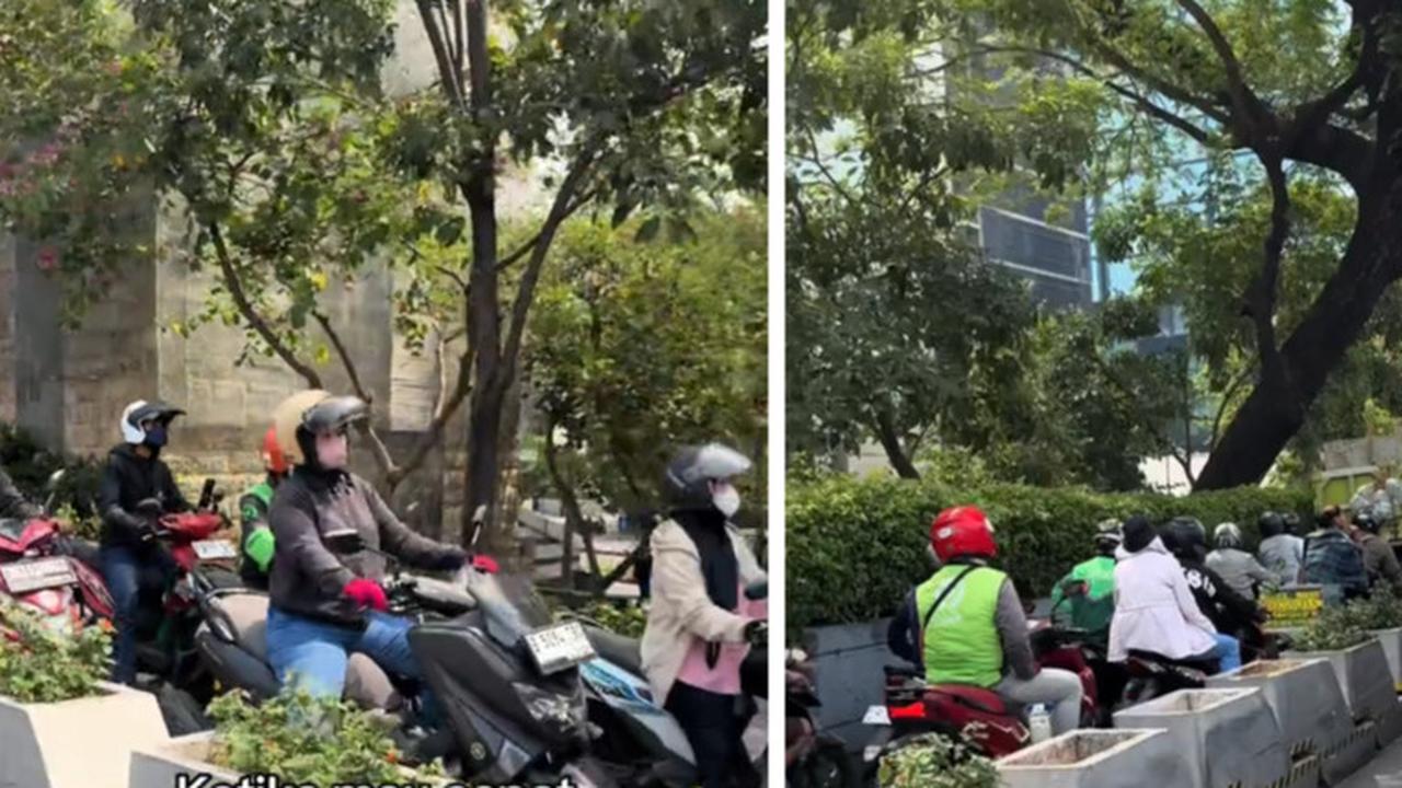 Imbas Tak Taat Aturan, Sejumlah Pengendara Motor Terjebak Akibat Tertahan Truk Petugas Kebersihan di Jalur Transjakarta