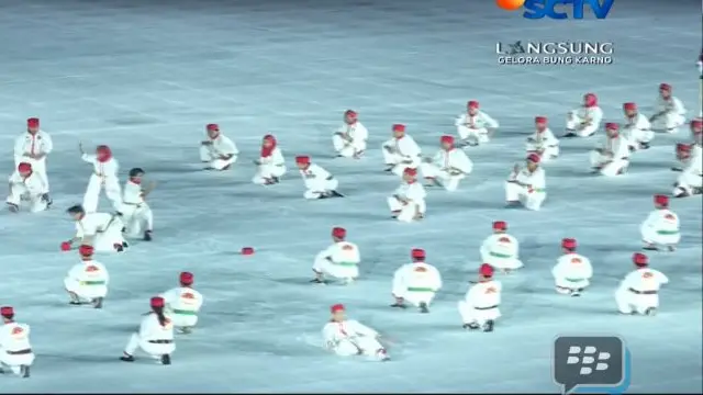 Di Tengah Hujan, 100 Pesilat Buka Closing Ceremony Asian Games 2018