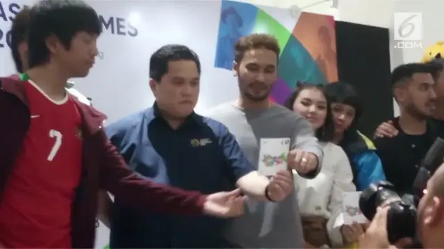 Beberapa penyanyi Indonesia menghadiri peluncuran Album Asian Games 2018.
