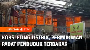 VIDEO: Korsleting Listrik, Kebakaran Hebat Landa Permukiman di Kemayoran Gempol