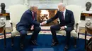 Donald Trump terpilih sebagai Presiden Amerika Serikat (AS) ke-47 setelah meraih suara terbanyak dalam Pemilihan Presiden AS 2024. (SAUL LOEB/AFP)