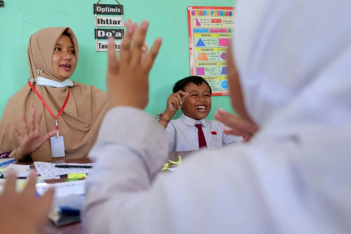 Proses Pelatihan matematika dengan metode “Smart Gasing” di sekolah (Istimewa)