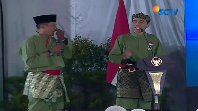 Dalam pidatonya, Jokowi sempat menyindir pihak-pihak yang kerap menyebut dirinya sebagai Presiden diktator.