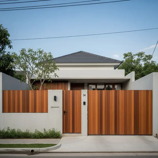 9 Model Pagar Minimalis dengan Pintu Tersembunyi, Aman dan Elegan