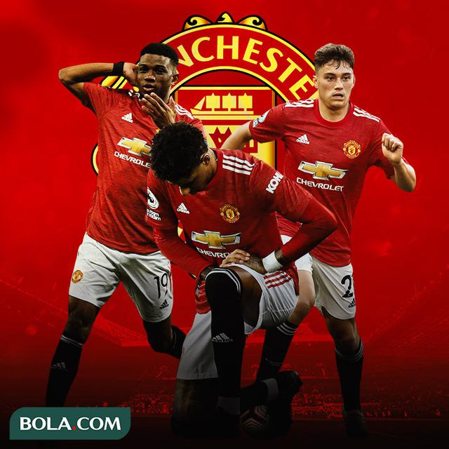 Manchester United - Amad Diallo, Marcus Rashford, Daniel James