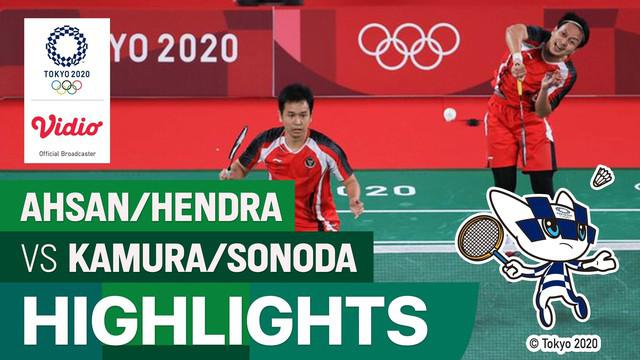 Berita video aksi-aksi Mohammad Ahsan / Hendra Setiawan saat menghadapi ganda putra Jepang di cabang olahraga bulutangkis Olimpiade Tokyo 2020, Kamis (29/7/2021) pagi hari WIB.