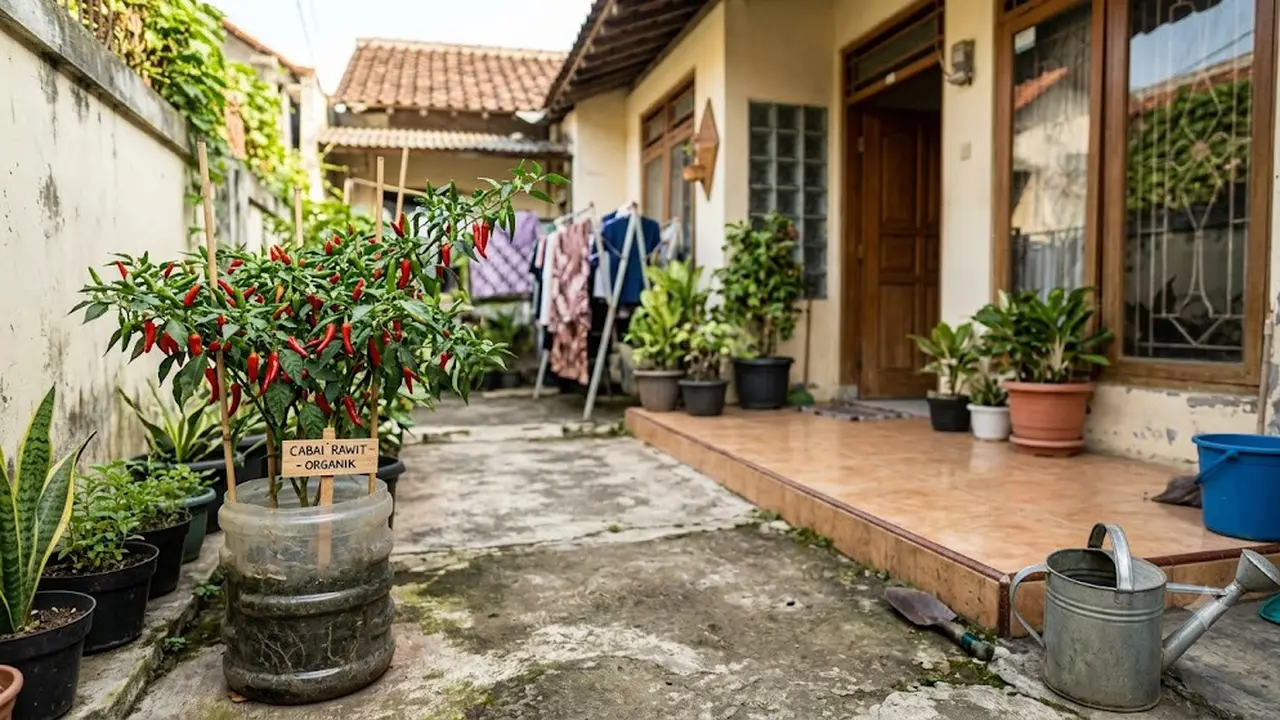 Cara agar Cabai Berbuah Lebat di Pot Galon