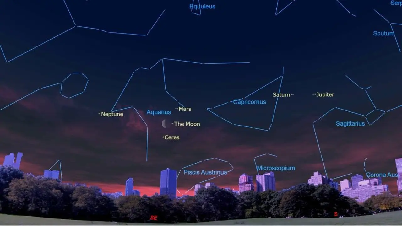 Ilustrasi Jupiter dan Saturnus