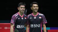 Fajar Alfian/Muhammad Rian Ardianto membidik gelar juara Malaysia Open 2022 setelah lolos ke final.&nbsp;Ini merupakan final pertama ganda putra Indonesia itu di turnamen bulu tangkis level BWF World Tour Super 750 tersebut. (foto: PBSI)