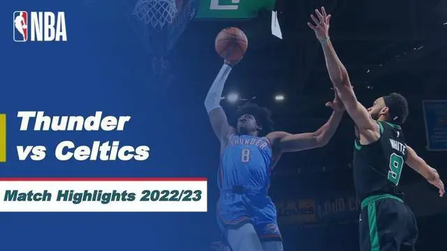 Berita video highlights pertandingan musim reguler NBA 2022/2023, antara OKC Thunder yang berhadapan dengan Boston Celtics, Rabu (4/1/23). Thunder menang dengan poin akhir 150-117.