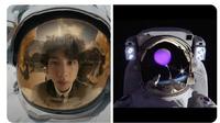 Kiri adalah Jin dalam The Astronaut sedangkan di kiri adalah Astronot di klip video Permission To Dance BTS. (Twitter/c_ia_ny)