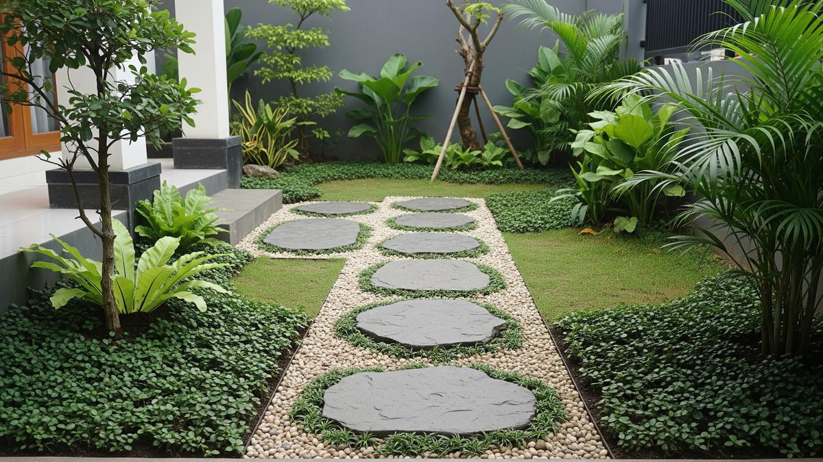 8 Ide Jalur Setapak Kebun agar Tidak Becek Saat Musim Hujan, Cocok untuk Area Tropis