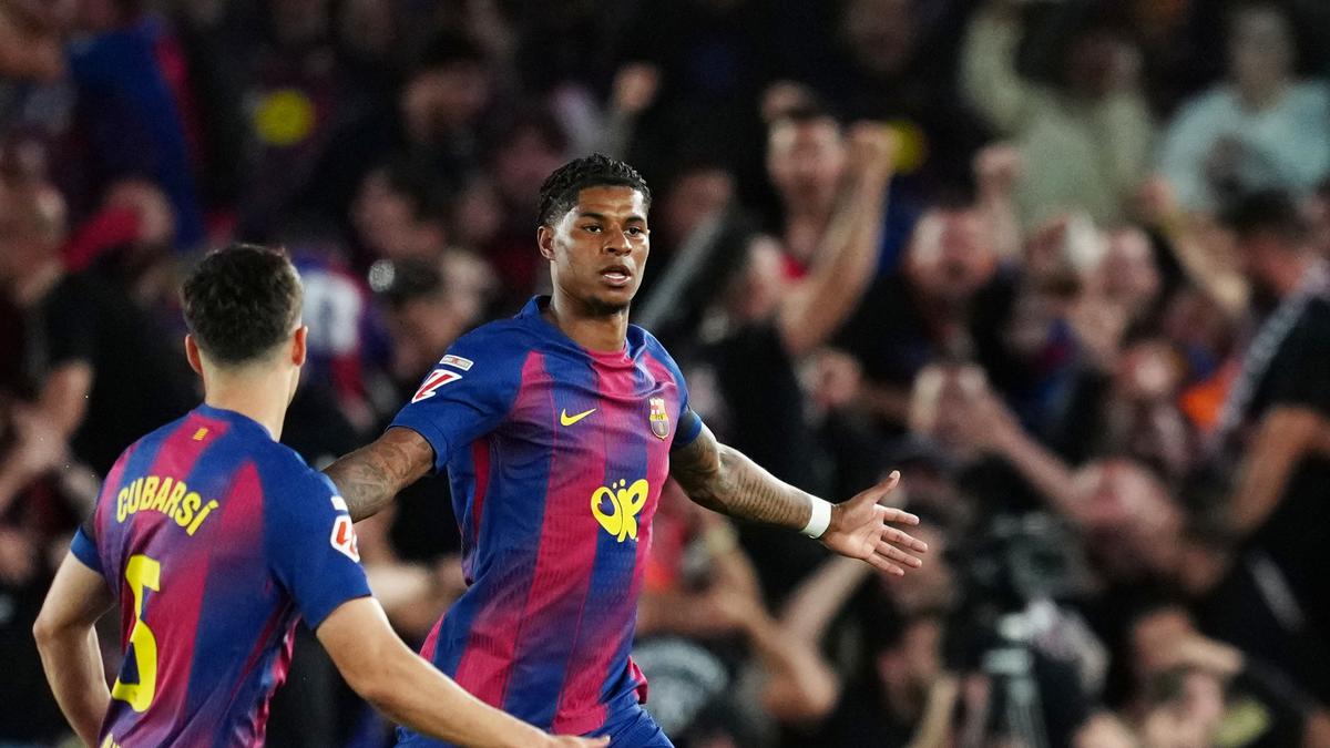 Tinggalkan Manchester United, Rashford Akhirnya Rasakan Nikmat Juara Liga di Barcelona