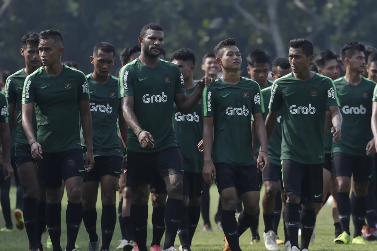 Pemain Timnas Indonesia U-22, Marinus Wanewar. (Bola.com/Vitalis Yogi Trisna)