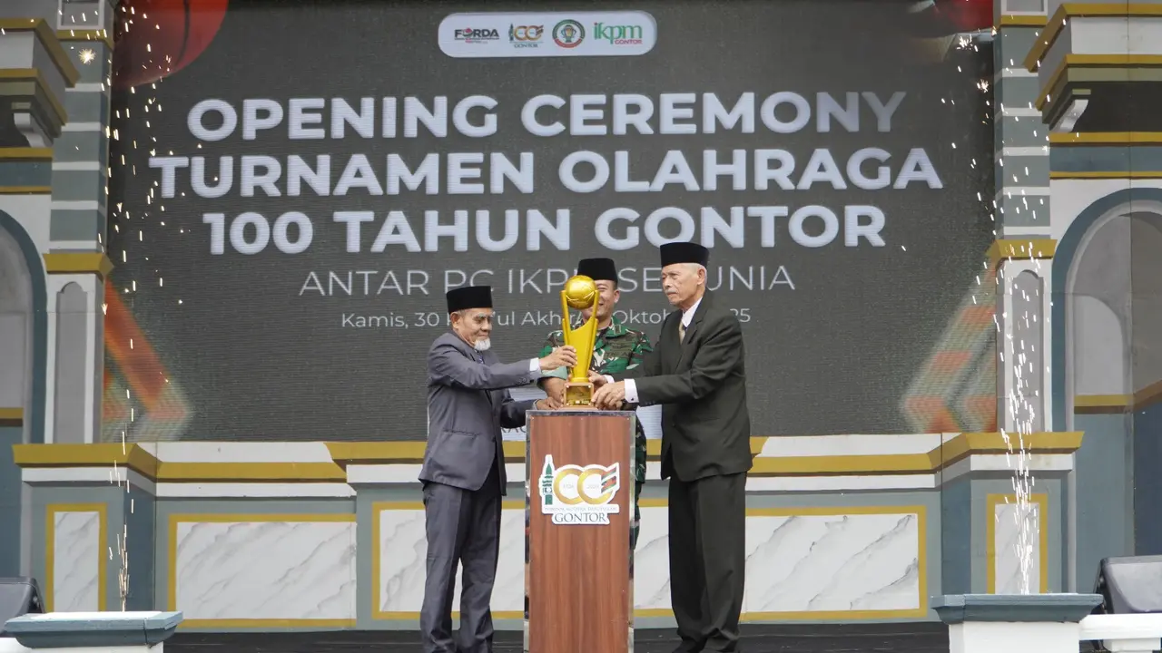 Ribuan alumnus Pondok Modern Darussalam Gontor (PMDG) dari berbagai negara mengikuti Turnamen Olahraga Antar PC Ikatan Keluarga Pondok Modern (IKPM) se-Dunia. (Istimewa)