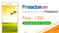 Ponsel Freedom 251 hanya dijual di internet (http://www.financialexpress.com)