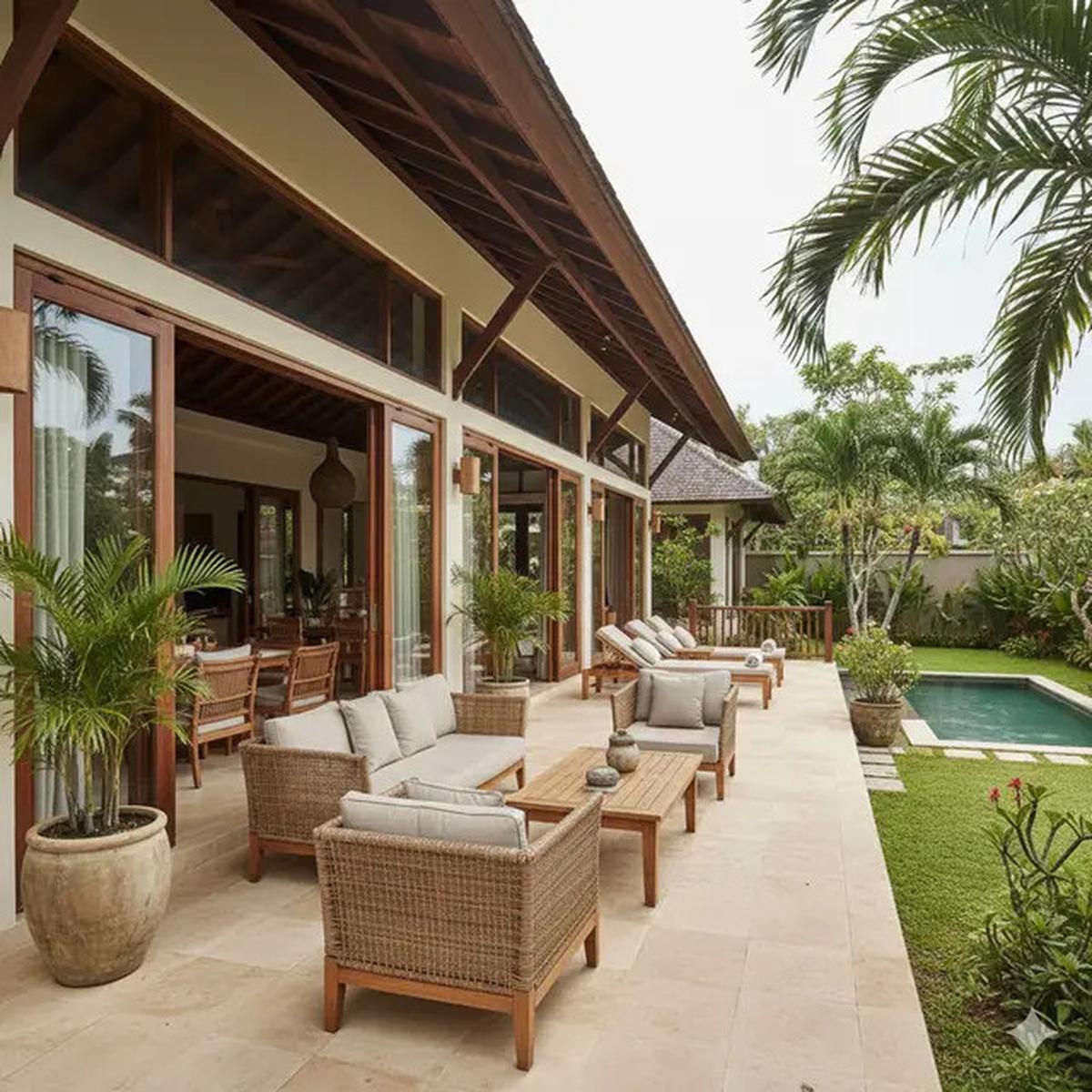 9 Model Rumah 1 Lantai dengan Teras Luas Bergaya Resort, Konsep Elegan yang Bikin Betah
