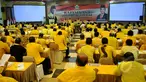 Rapat Pimpinan Nasional (Rapimnas) Partai Golkar yang dipimpin Agung Laksono di gelar di Kantor DPP Golkar, Slipi, Jakarta Barat, Rabu (8/4/2015). Rapat membahas konsolidasi partai dari tingkat bawah hingga atas. (Liputan6.com/Johan Tallo)