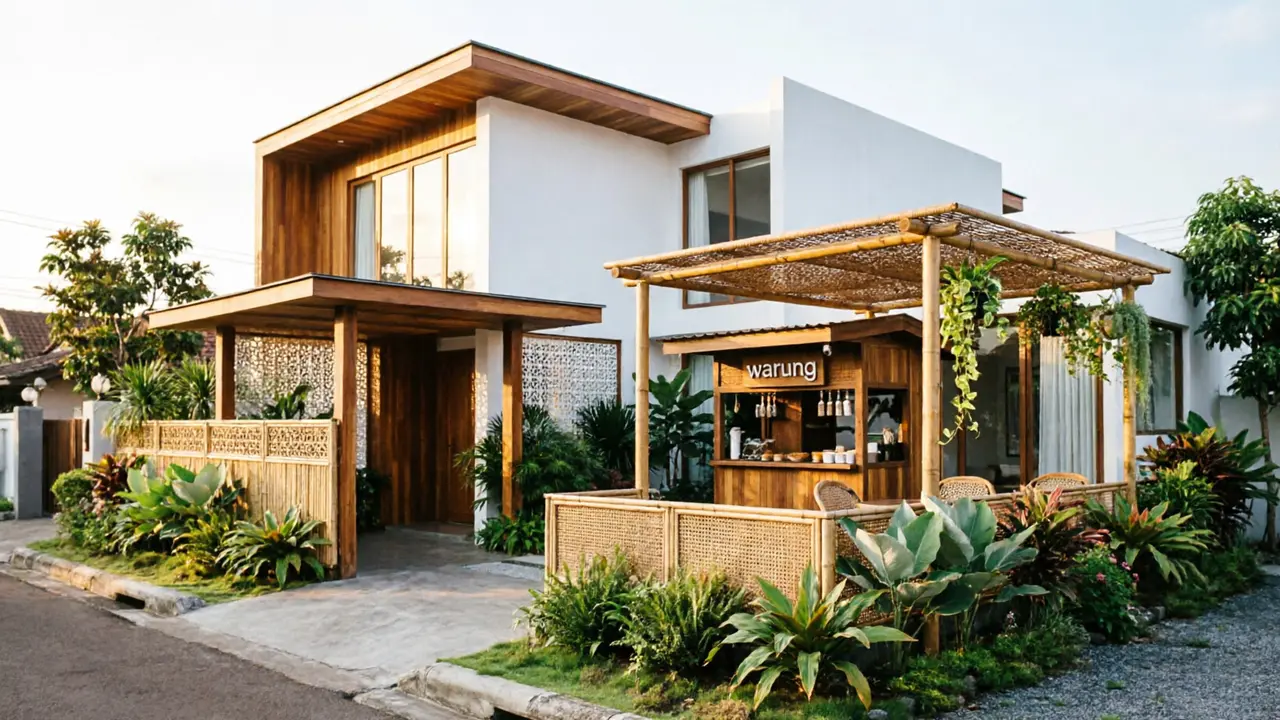 Desain Warung Depan Rumah yang Tetap Menjaga Privasi Penghuni