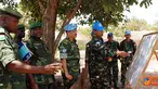 Citizen6, Kongo: Rombongan disambut oleh Komandan Satgas Letnan Kolonel Czi Sapto Widhi Nugroho beserta staf.di Bumi Nusantara Camp Dungu, Senin (9/4) waktu Kongo. (Pengirim: Badarudin Bakri)