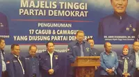 SBY mengumumkan bakal calon gubernur dan wakil gubernur yang akan pertarung dalam Pilkada Serentak 2018. (Liputan6.com/Putu Merta)