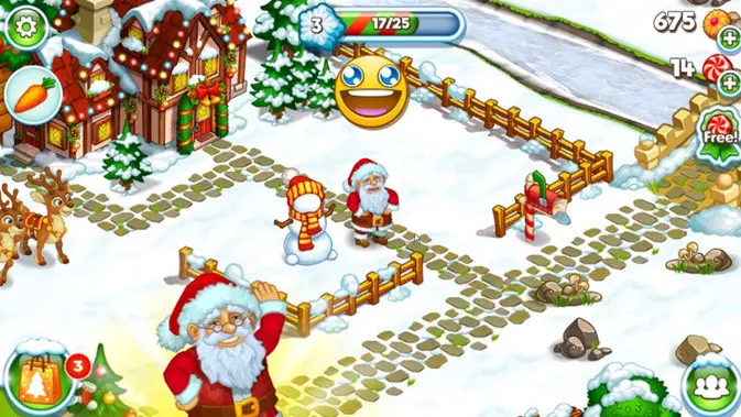 Farm Snow: Happy Christmas Story With Toys & Santa. (Doc: Google Play Store)