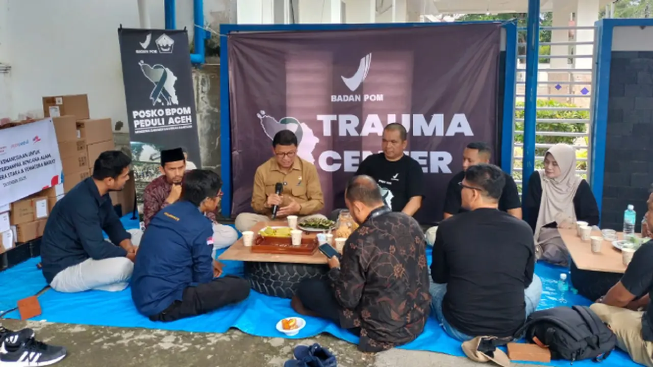 BPOM hadir dengan warkop transit dan layanan konseling trauma untuk mendukung pemulihan warga terdampak Banjir Aceh. (Foto: Humas BPOM)