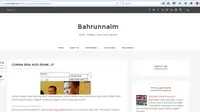 Laman yang diduga milik Bahrunnaim bernama Muharridh.com itu mengunggah tulisan tentang sindiran untuk Polri. (Istimewa/Muharridh.com)